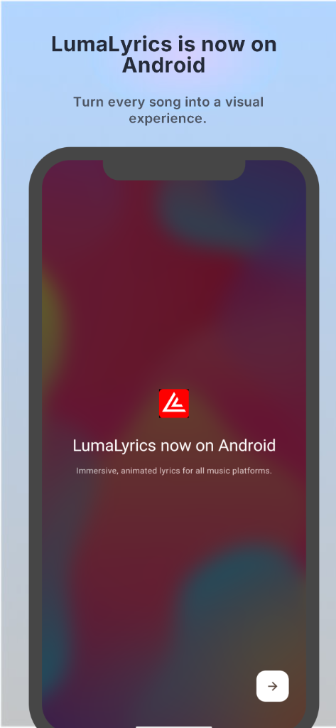 LumaLyrics on Android